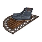 Covoras intrare Relaxdays, model-329, Fonta, maro inchis/bronz, 72 x 39 x 4 cm