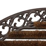 Covoras intrare Relaxdays, model-329, Fonta, maro inchis/bronz, 72 x 39 x 4 cm - imagine 4