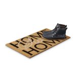 Covoras intrare Relaxdays, model-33, fibre de cocos, maro/Negru, 75 x 45 x 1.5 cm - imagine 3