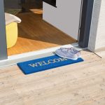 Covoras intrare Relaxdays, model-40, fibre de cocos, Albastru, 75 x 25 x 1.5 cm - imagine 2