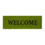 Covoras intrare Relaxdays, model-39, fibre de cocos, Verde, 75 x 25 x 1.5 cm