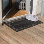 Covoras intrare Relaxdays, model-56, cauciuc, Negru, 75 x 45 x 1 cm - imagine 2
