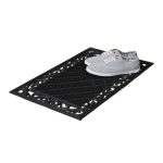 Covoras intrare Relaxdays, model-56, cauciuc, Negru, 75 x 45 x 1 cm - imagine 3