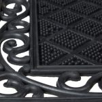 Covoras intrare Relaxdays, model-56, cauciuc, Negru, 75 x 45 x 1 cm - imagine 5