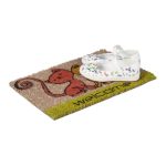 Covoras intrare Relaxdays, model-335, fibre de cocos, multicolor, 40 x 25 x 1.5 cm - imagine 2