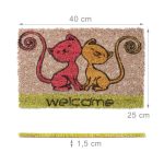 Covoras intrare Relaxdays, model-335, fibre de cocos, multicolor, 40 x 25 x 1.5 cm - imagine 3