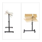 Stand laptop ajustabil, Relaxdays, maro deschis/negru, 60 x 40 cm - imagine 8