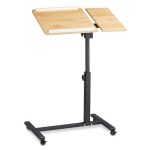 Stand laptop ajustabil, Relaxdays, maro deschis/negru, 60 x 40 cm - imagine 3