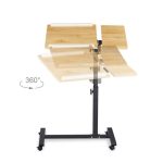 Stand laptop ajustabil, Relaxdays, maro deschis/negru, 60 x 40 cm - imagine 6