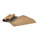 Set 6 x Napron premium Relaxdays, din bambus, natur, 0.3 x 45 x 30 cm