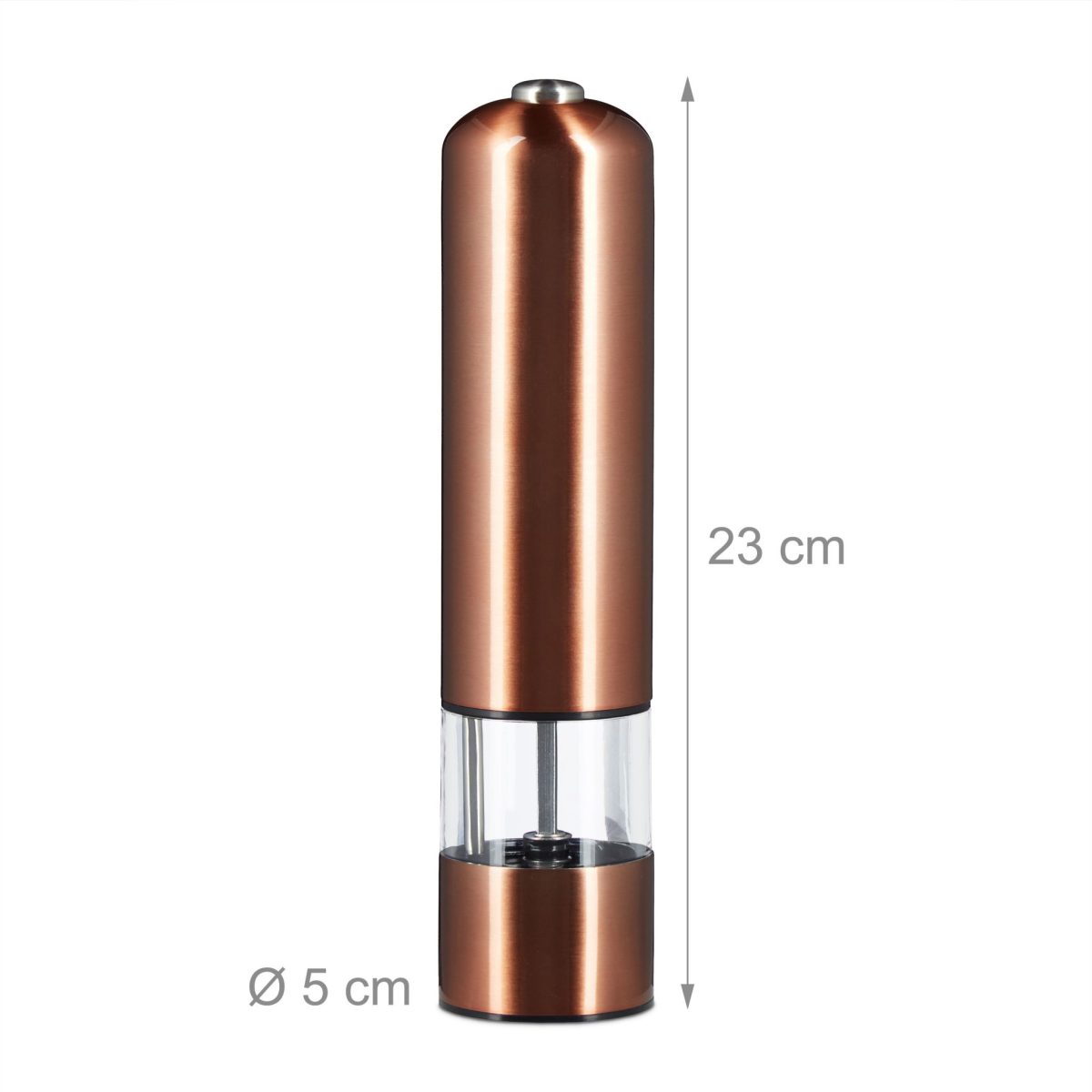 Rasnita electrica RelaxDays, pentru sare sau piper, cu lumina, bronz - imagine 2