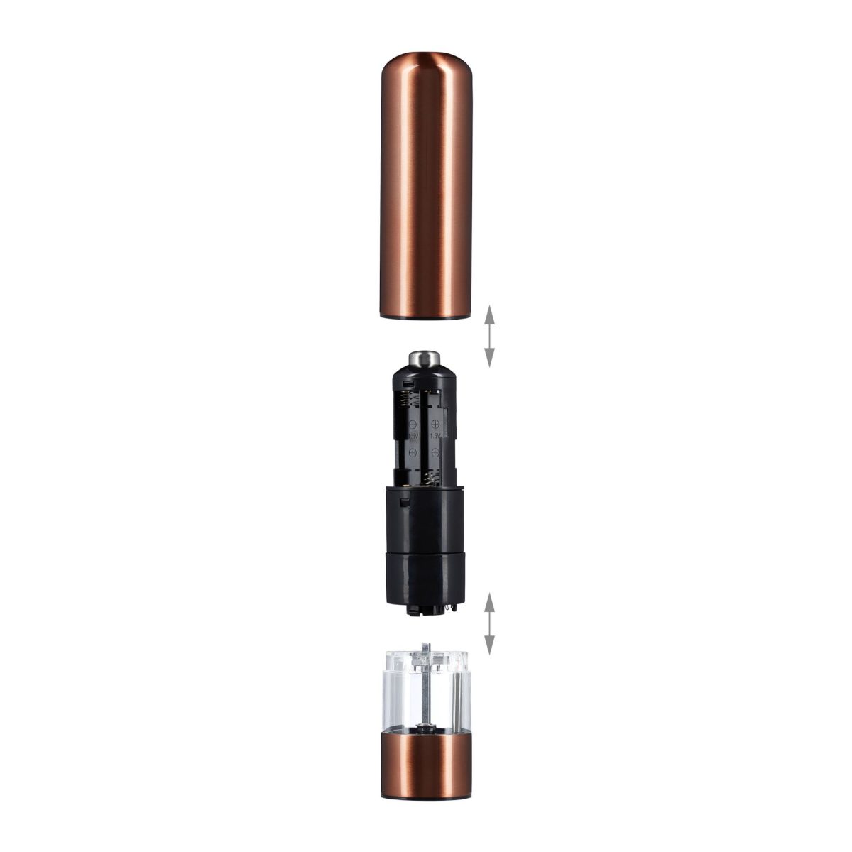 Rasnita electrica RelaxDays, pentru sare sau piper, cu lumina, bronz - imagine 8