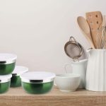 Set 4 boluri cu capac, Relaxdays, din inox, verde - imagine 2