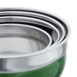 Set 4 boluri cu capac, Relaxdays, din inox, verde - imagine 5