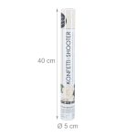 Tun confeti, petale de trandafiri albe, 150g, inaltime efect 6/8 metri, 40 x 5 x 5 cm - imagine 4