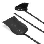 Set 4 ustensile pentru semineu, design antic, otel, negru, 57 x 21 x 36 cm - imagine 5
