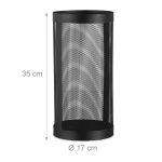 Set 4 ustensile pentru semineu/soba cu suport pentru depozitare, otel, negru/argintiu - imagine 4