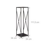 Suport lemne pentru foc, pentru interior, otel, negru, 111,5 x 34 x 34 cm - imagine 3