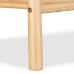 Banca cu raft pentru pantofi, bambus/stofa, 44 x 90 x 34 cm - imagine 8