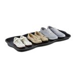 Tava pantofi, 3 perechi, Negru, 75 x 38.5 x 3 cm