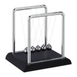 Pendul Newtonian, clasic atemporal, 5 elemente, Relaxdays