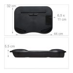 Stand pernuta pentru laptop/tableta/carte, negru, dimensiuni 5,5 x 44 x 32 cm, Relaxdays - imagine 4