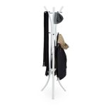 Cuier din metal, 9 carlige pentru agatat haine/genti, dimensiuni 175 x 55 x 55 cm, Relaxdays