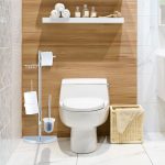 Set suport pentru hartie igienica, perie de toaleta si raft pentru servetele umede, fier cromat, 86,5 x 33 x 17,5 cm - imagine 2