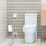 Set suport pentru hartie igienica, perie de toaleta si raft pentru servetele umede, fier cromat, 86,5 x 33 x 17,5 cm - imagine 3