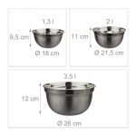 Set boluri cu masura pentru gatit si tel, 12 piese, Relaxdays, inox - imagine 4