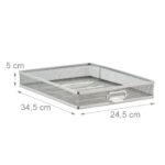Organizator documente XXL sertare A4 cu 10 compartimente,gri,Relaxdays - imagine 7