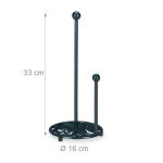 Suport prosoape de bucatarie Relaxdays, vintage, negru, din metal, 33 cm - imagine 4