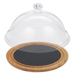 Tocator/Platou pentru branzeturi, cu tacamuri si capac, bambus/ardezie, 13 x 25 cm - imagine 6