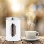 Cutie depozitare cereale, ceai, cafea, etc., Relaxdays, alb, 1.7 l, 17 x 11 cm - imagine 2