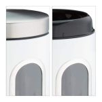 Cutie depozitare cereale, ceai, cafea, etc., Relaxdays, alb, 1.7 l, 17 x 11 cm - imagine 5
