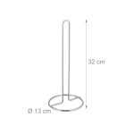 Set 2 suporturi pentru rola servetele de bucatarie sau pentru hartie igienica, Relaxdays, gri, din metal, 32 x 13 cm - imagine 3