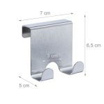 Set 4 agatatori duble, usa si dulap, rezistente in incaperi umede, 6,5 x 7 x 5 cm - imagine 4