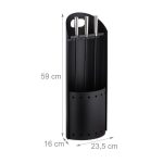 Set ustensile pentru semineu, 3 piese cu suport metalic – cleste, lopata si matura, negru - imagine 4