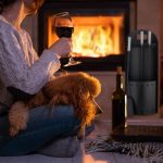 Set ustensile pentru semineu, 3 piese cu suport metalic – cleste, lopata si matura, negru - imagine 5