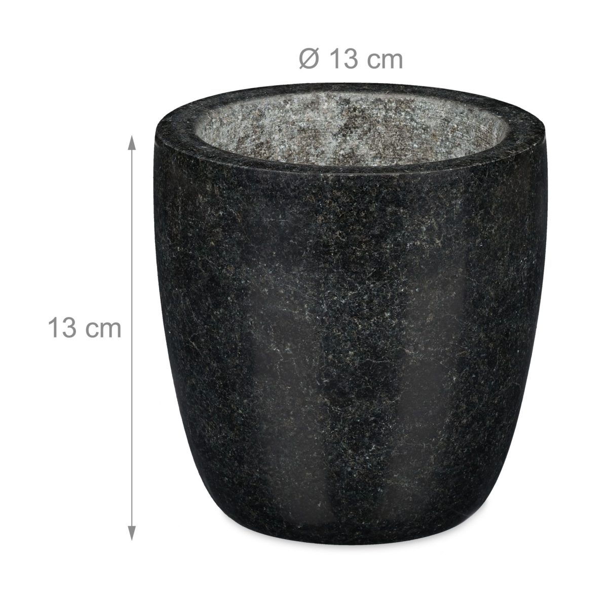 Mojar cu pistil Relaxdays, negru, granit, 13 x 13 cm - imagine 4