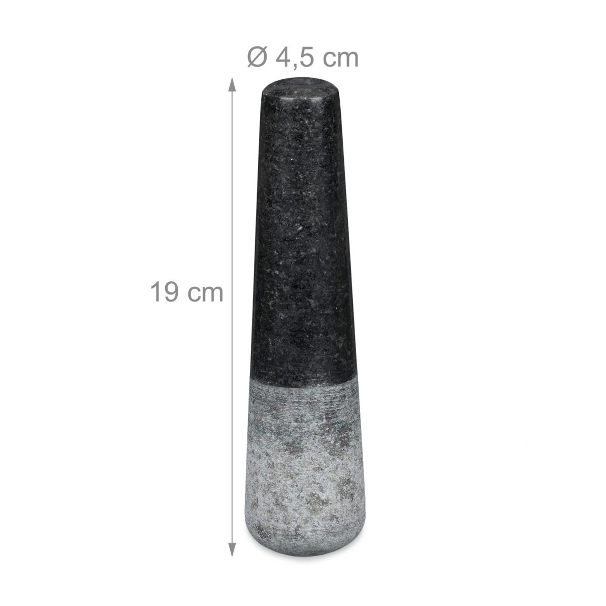 Mojar cu pistil Relaxdays, negru, granit, 13 x 13 cm - imagine 5