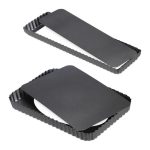 Set 2 tavi de copt pentru tarte, negru, otel carbon,  3,5 x 31 x 21,5 cm/2,5 x 35 x 11 cm