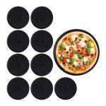 Set 10 tavi pentru pizza, din otel, negru, 32 cm