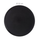 Set 10 tavi pentru pizza, din otel, negru, 32 cm - imagine 4