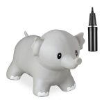 Jumper de cauciuc in forma de elefant, copii +3 ani, dimensiuni 33 x 27 x 60 cm, gri, Relaxdays