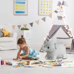Jumper de cauciuc in forma de elefant, copii +3 ani, dimensiuni 33 x 27 x 60 cm, gri, Relaxdays - imagine 5