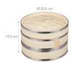 Steamer din bambus cu 2 niveluri, 24 cm - imagine 4