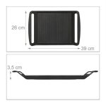 Gratar pentru aragaz, Relaxdays, metal, negru, 3.5 x 26 x 39 cm - imagine 4