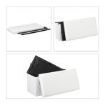Taburet cu spatiu de depozitare, RelaxDays, alb, 38 x 76.5 x 38.5 cm - imagine 5