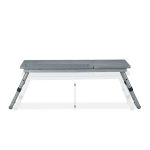 Masa stand laptop multifunctionala, tava mic dejun, MDF, RelaxDays, gri, 44 x 73 x 34.5 cm - imagine 7